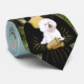 Mona Lisa & Bichon Frise Krawatte (Gerollt)