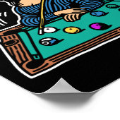 Mona-lisa Billiards - Funny Mona-lisa Pool Billiar Poster (Ecke)