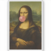 Mona Lisa Blase Pink Bubble Gum Aufkleber (Vorderseite)