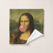 Mona Lisa Blase Pink Bubble Gum Badhandtuch Set (Waschlappen)
