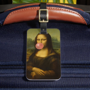 Mona Lisa Blase Pink Bubble Gum Gepäckanhänger
