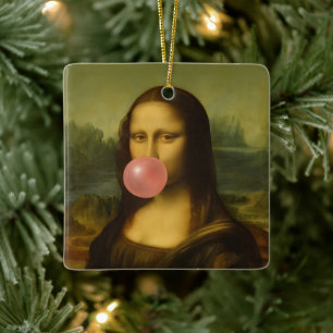 Mona Lisa Blase Pink Bubble Gum Keramikornament