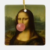 Mona Lisa Blase Pink Bubble Gum Keramikornament (Vorderseite)