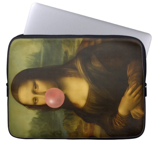 Mona Lisa Blase Pink Bubble Gum Laptopschutzhülle (Vorderseite)