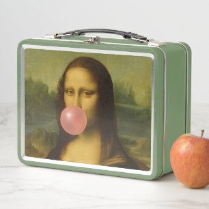 Mona Lisa Blase Pink Bubble Gum Metall Brotdose