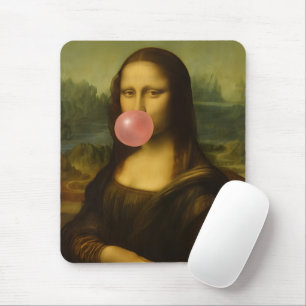 Mona Lisa Blase Pink Bubble Gum Mousepad