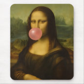 Mona Lisa Blase Pink Bubble Gum Mousepad (Vorne)