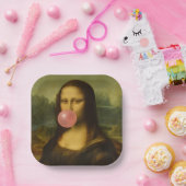 Mona Lisa Blase Pink Bubble Gum Pappteller (Party)
