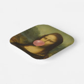 Mona Lisa Blase Pink Bubble Gum Pappteller (Gewinkelt)