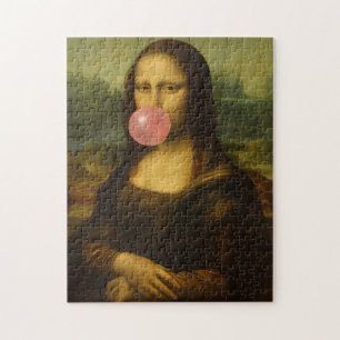 Mona Lisa Blase Pink Bubble Gum Puzzle