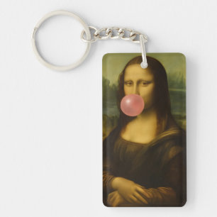 Mona Lisa Blase Pink Bubble Gum Schlüsselanhänger