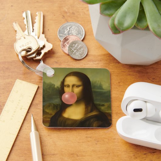 Mona Lisa Blase Pink Bubble Gum Schlüsselanhänger (Schreibtisch)