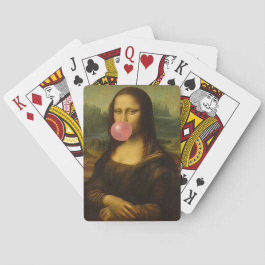 Mona Lisa Blase Pink Bubble Gum Spielkarten (Rückseite)