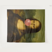 Mona Lisa Blase Pink Bubble Gum Wandteppich (Vorderseite (Horizontal))