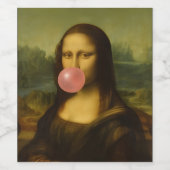 Mona Lisa Blase Pink Bubble Gum Weinetikett (Einzelnes Label)