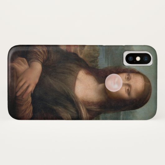 Mona Lisa Blasst Pink Bubble gum Case-Mate iPhone Hülle (Rückseite (Horizontal))