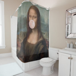 Mona Lisa Blasst Pink Bubble gum Duschvorhang