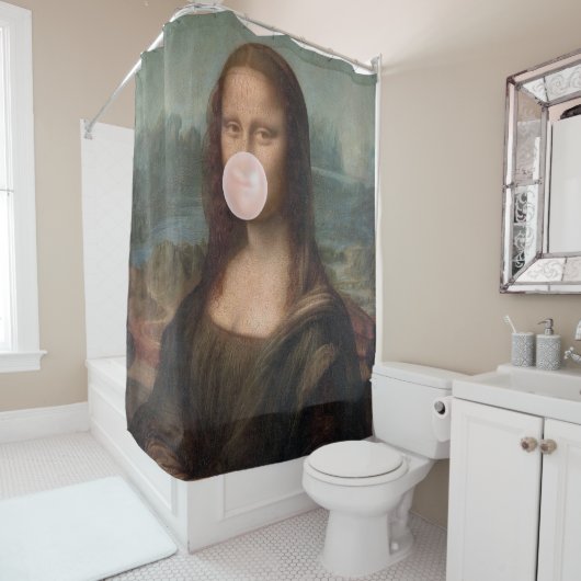 Mona Lisa Blasst Pink Bubble gum Duschvorhang (Beispiel)