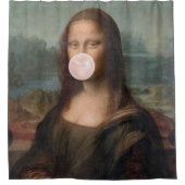 Mona Lisa Blasst Pink Bubble gum Duschvorhang (Vorderseite)