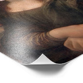 Mona Lisa Blasst Pink Bubble gum Fotodruck (Ecke)
