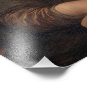 Mona Lisa Blasst Pink Bubble gum Fotodruck (Ecke)