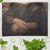 Mona Lisa Blasst Pink Bubble gum Geschirrtuch (Gefaltet)