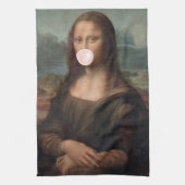 Mona Lisa Blasst Pink Bubble gum Geschirrtuch (Vertikal)