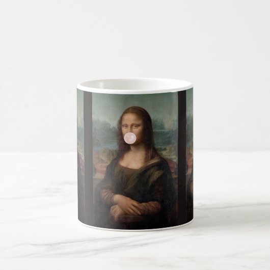 Mona Lisa Blasst Pink Bubble gum Kaffeetasse (Mittel)