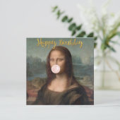Mona Lisa Blasst Pink Bubble gum Karte (Stehend Vorderseite)