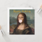 Mona Lisa Blasst Pink Bubble gum Karte (Vorderseite/Rückseite Beispiel)