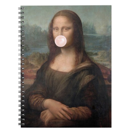 Mona Lisa Blasst Pink Bubble gum Notizblock (Vorderseite)