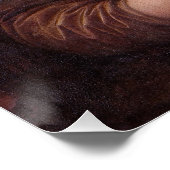 Mona Lisa bläst grauen Kaugummi Poster (Ecke)