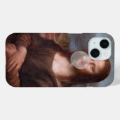 Mona Lisa bläst graues Kaugummi Case-Mate iPhone Hülle (Rückseite (Horizontal))