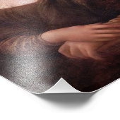 Mona Lisa bläst graues Kaugummi Fotodruck (Ecke)