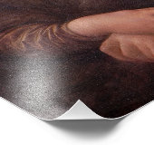 Mona Lisa bläst graues Kaugummi Fotodruck (Ecke)