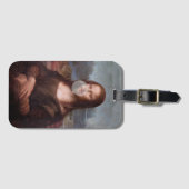 Mona Lisa bläst graues Kaugummi Gepäckanhänger (Vorderseite (Horizontal))