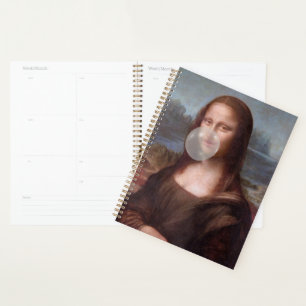 Mona Lisa bläst graues Kaugummi Planer