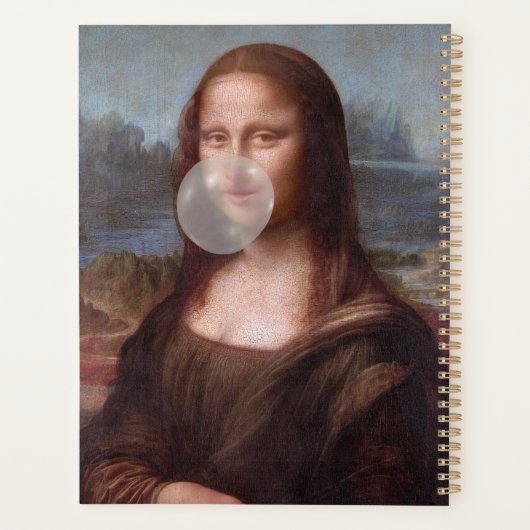 Mona Lisa bläst graues Kaugummi Planer (Rückseite)