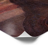 Mona Lisa bläst graues Kaugummi Poster (Ecke)