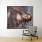 Mona Lisa bläst großen Kaugummi  Wandteppich (Beispiel (Horizontal))