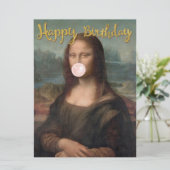 Mona Lisa bläst rosa Kaugummi (Stehend Vorderseite)