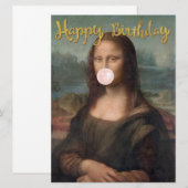 Mona Lisa bläst rosa Kaugummi (Vorne/Hinten)