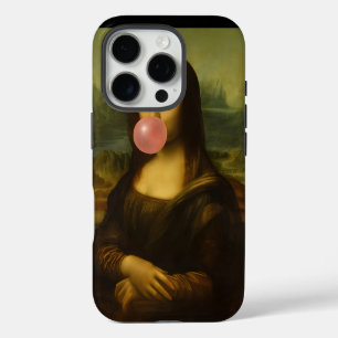 Mona Lisa bläst rosa Kaugummi iPhone 16 Pro Hülle