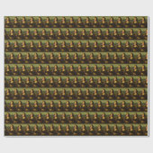 Mona Lisa bläst rosa Kaugummi Geschenkpapier (Flach)