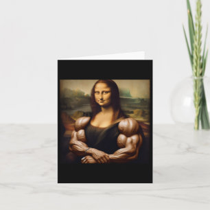 Mona Lisa Bodybuilding Funny Geschenk 1 Karte