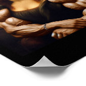 Mona Lisa Bodybuilding Funny Geschenk 1 Poster (Ecke)
