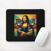 Mona Lisa Bodybuilding Funny Geschenk 2 Mousepad (Mit Mouse)