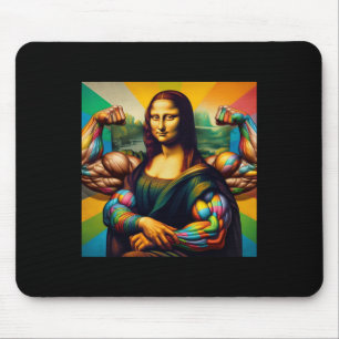 Mona Lisa Bodybuilding Funny Geschenk 2 Mousepad