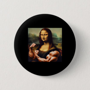 Mona Lisa Bodybuilding Funny Geschenk 3 Button