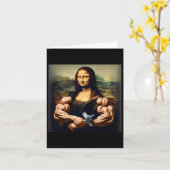 Mona Lisa Bodybuilding Funny Gift 6 Karte (Gelbe Blume)